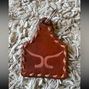Cow tag keychain